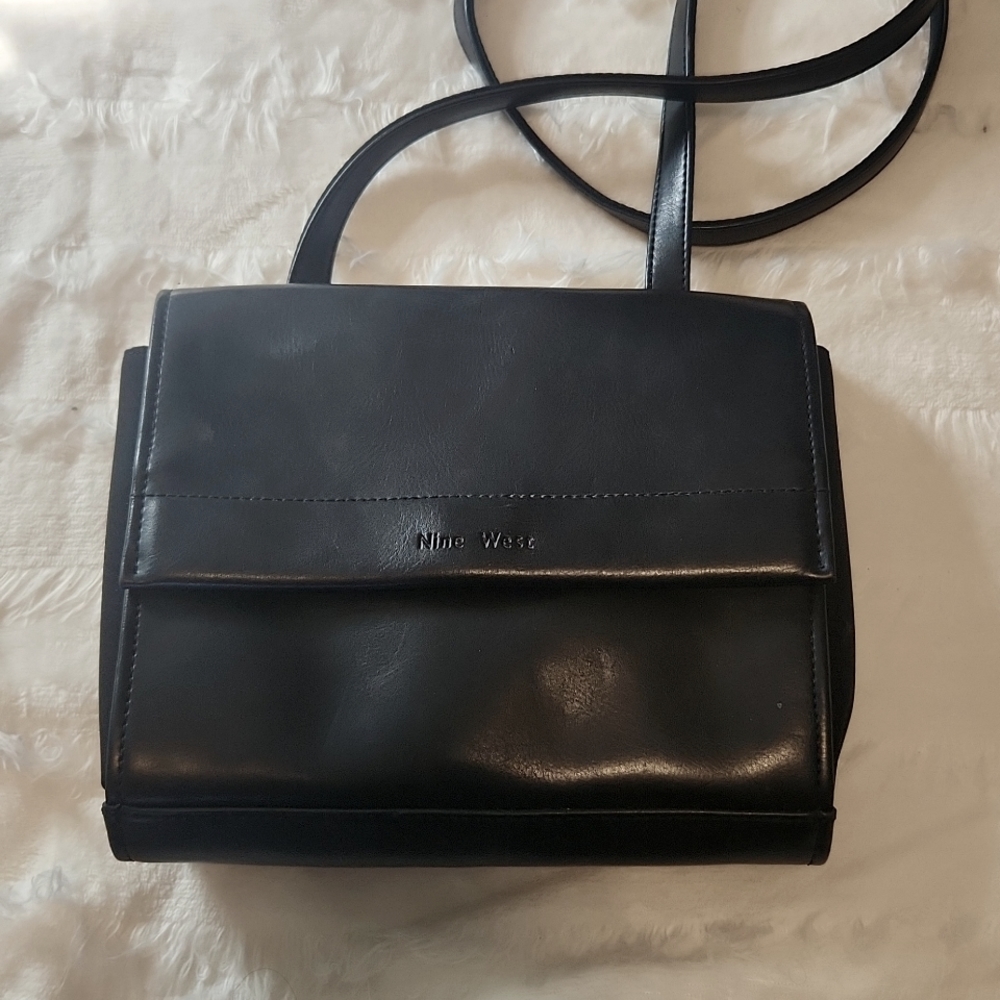 Nine west leather black purse